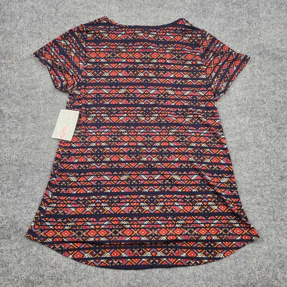 LuLaRoe Classic T Womens Small NWT Aztec Geometric Short Sleeve Scoop Neck Top - Picture 5 of 5